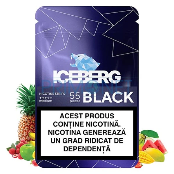 Pouch nicotina Iceberg Nicotine Cotton Strips Black (13 mg/strip)