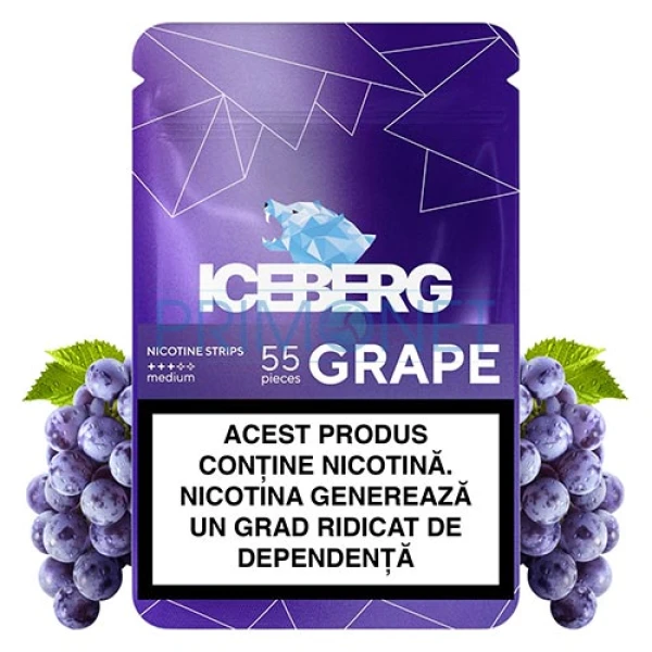 Pouch nicotina Iceberg Nicotine Cotton Strips Grape Ice (13 mg/strip)