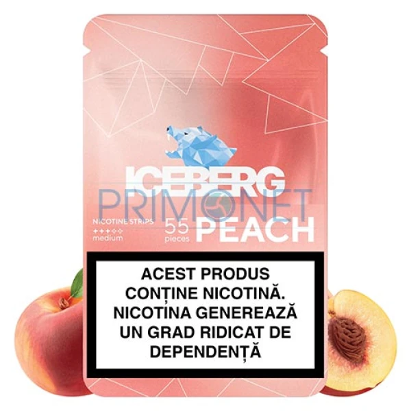 Pouch nicotina Iceberg Nicotine Cotton Strips Peach (13 mg/strip)