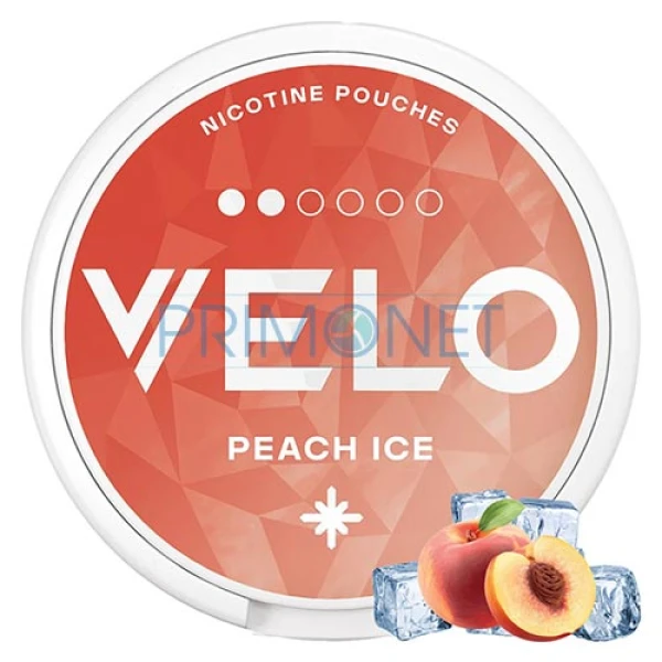 Cutie cu 15 pliculete cu nicotina Velo Peach Ice de 6 mg pe pouch