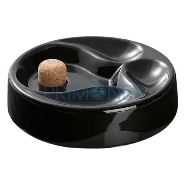 Scrumiera din ceramica pentru 3 pipe Ceramic Black