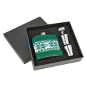 Set plosca alcool cu 2 pahare si o palnie Angelo Green