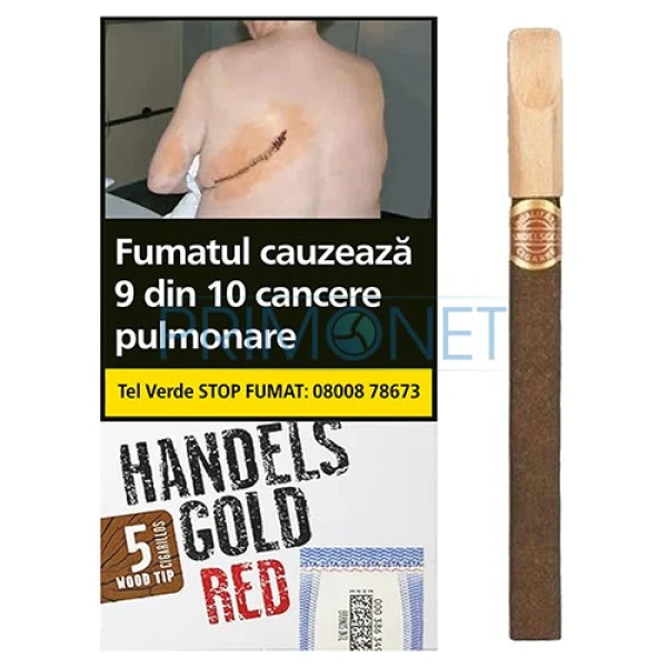 Tigari de foi Handelsgold Wood Tip Red 26g (cirese) 5