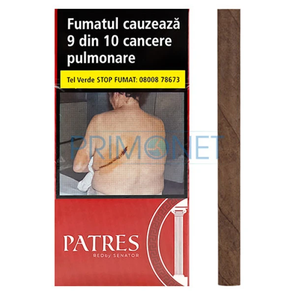 Tigari de foi aromate Patres Red by Senator cu aroma de cirese cu filtru