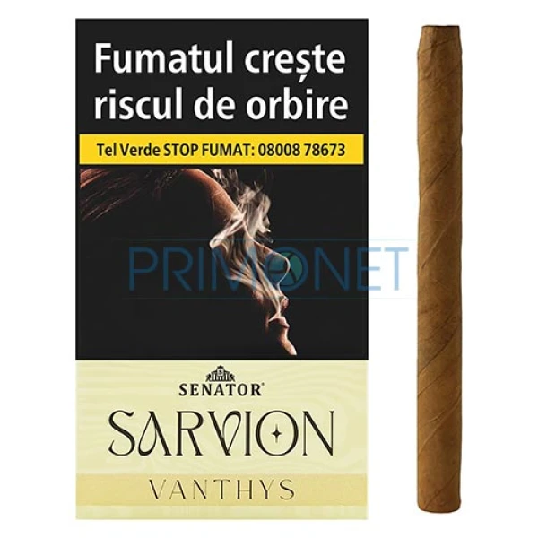 Tigari de foi marca Senator Sarvion Vanthys fara filtru cu aroma de vanilie