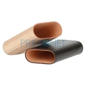 Etui trabuc Angelo Wood din piele naturala si lemn de cedru