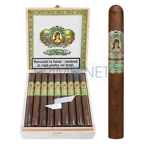 Trabucuri La Aroma Del Caribe Pasion Churchill in cutie din lemn cu 25 bucati de tarie medie