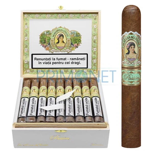 Cutie cu 25 trabucuri La Aroma Del Caribe Pasion Marveloso de tarie medie ambalate individual in folie de protectie