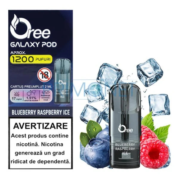Capsula rezerva cu nicotina de 17 MG Oree Galaxy Blueberry Raspberry Ice