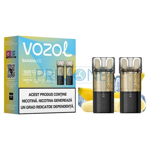 Cartus Vozol fara nicotina Banana Ice (2 bucati)