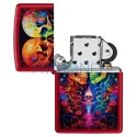 Bricheta cu benzina din metal colorata Zippo model Candy Skulls