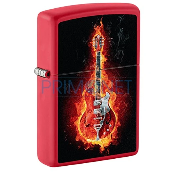 152712 Bricheta Zippo Flaming Guitar