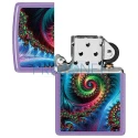 Bricheta de culoare mov Zippo cu print originala Swirl Design