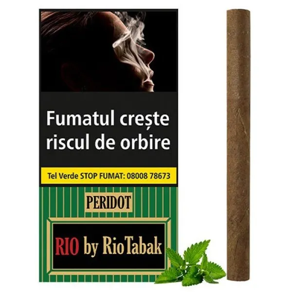 Tigari de foi RIO Peridot by RioTabak 17g (menta) 10 Tigari de foi RIO Peridot by RioTabak 17g (menta) 10
