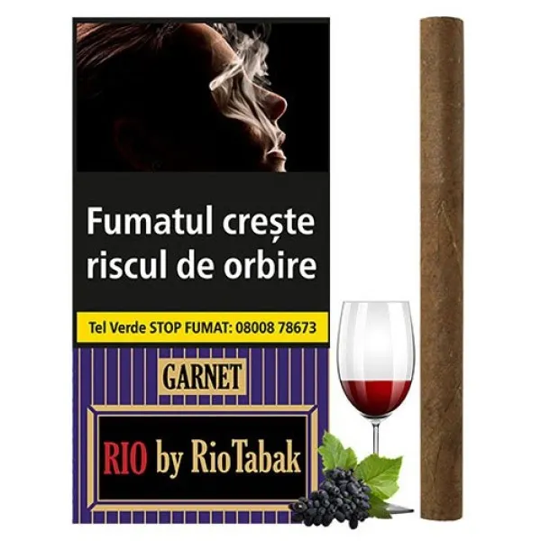 Tigari de foi RIO Garnet by RioTabak 17g (struguri) 10 Tigari de foi RIO Garnet by RioTabak 17g (struguri) 10